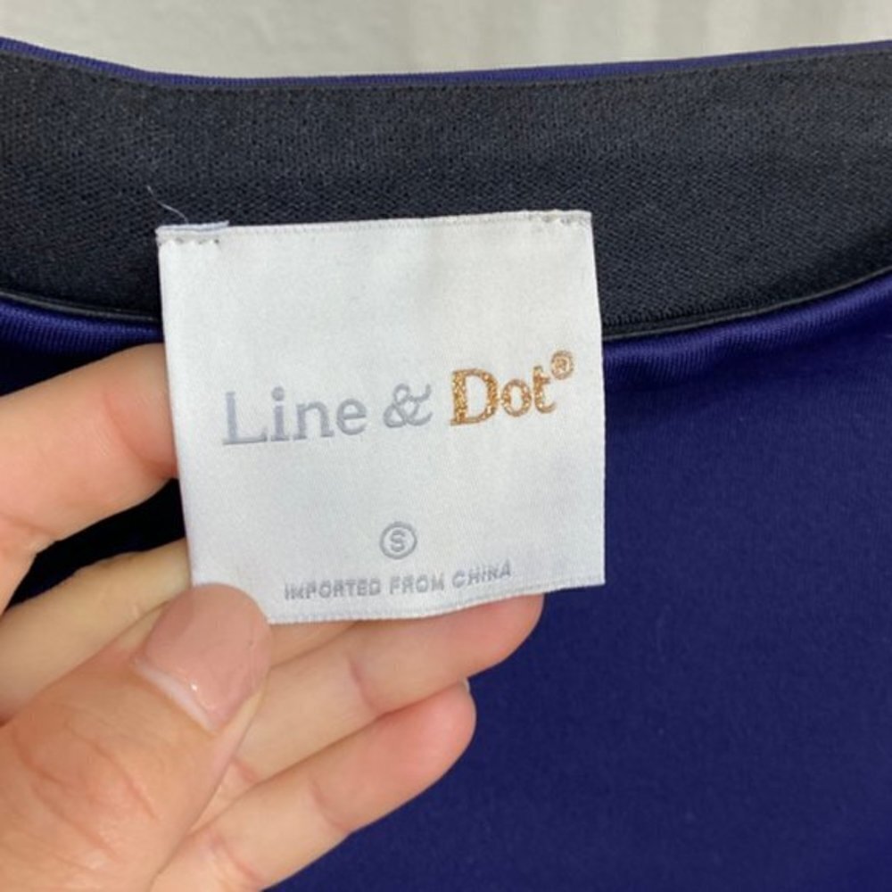 Line & Dot NWT Blue Peplum Pencil Skirt Size Small - Picture 6 of 16